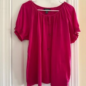 Lauren Ralph Lauren tie front t-shirt Size 2X